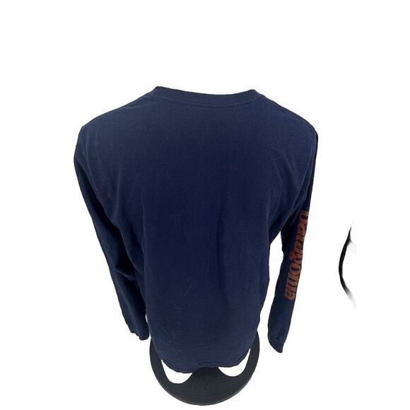 Patagonia L Men Regular Fit Responsible Tee T-shirt Long Sleeve Blue Logo P12 - Picture 3 of 7